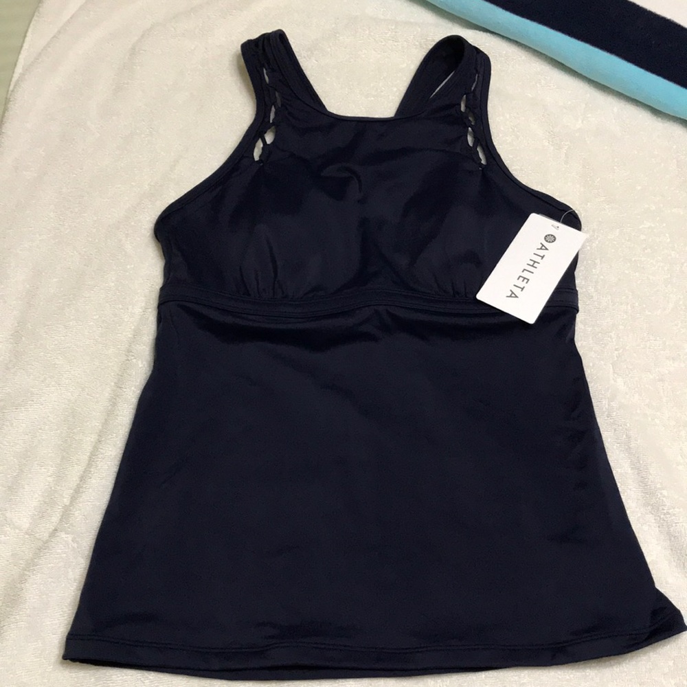 Athleta Swim Tankini NWT size 38B/C Navy Blue